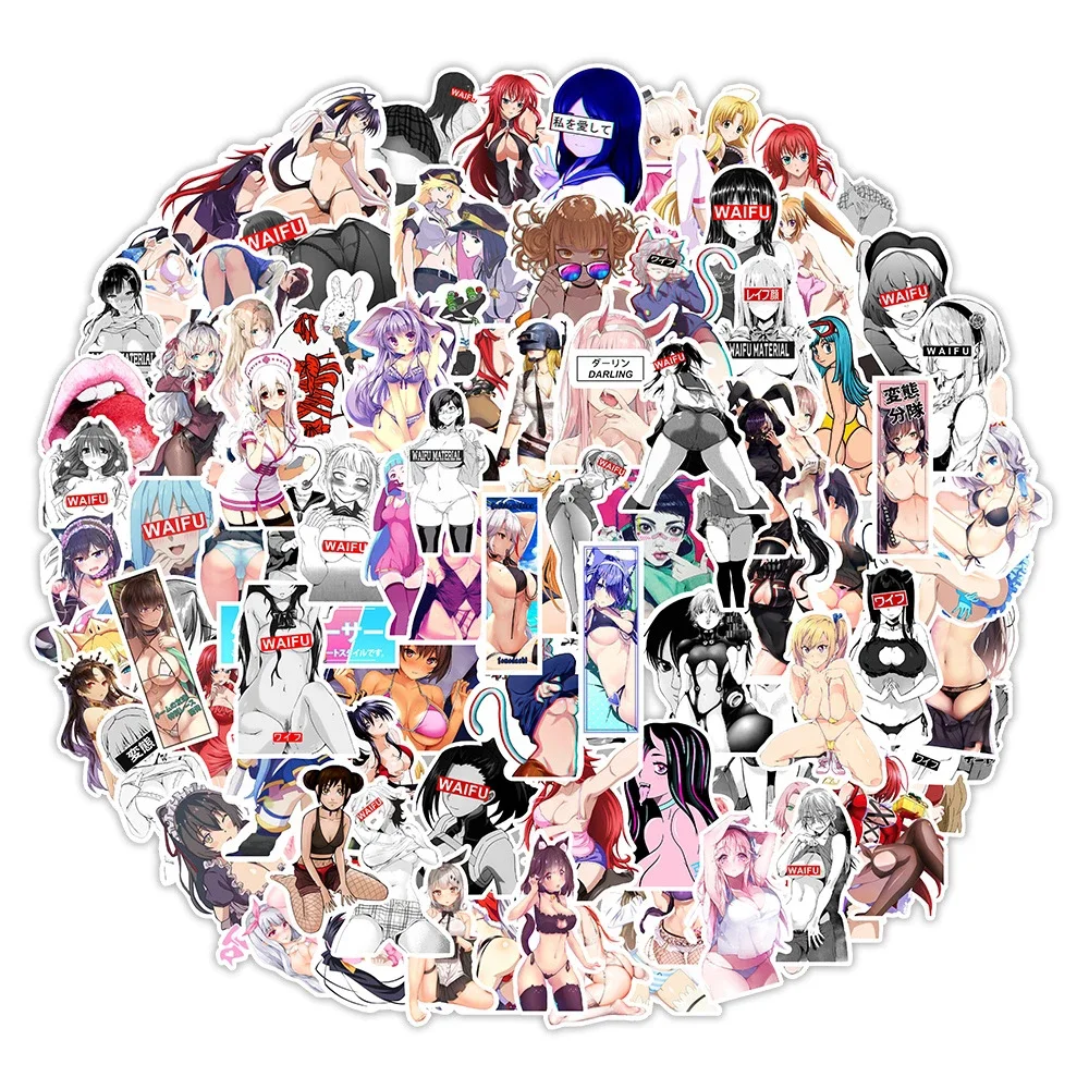

10/30/50PCS Sexy Cartoon Waifu Image Graffiti Sticker Luggage Helmet Computer Waterproof Sticker Wholesale