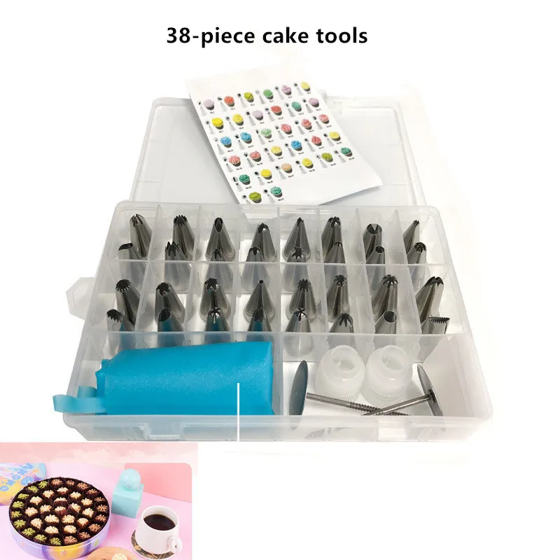 

Pastry Bag Tips 38 PCS/Set Pastry Bags + 32 Nozzle Set Cookie Cake Decorating Tools Kitchen DIY Icing Piping Cream Reusable