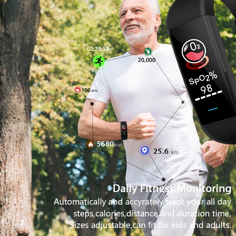 Смарт-браслет медицинский унисекс SpO2 монитор HRV фитнес-трекер оригинальный