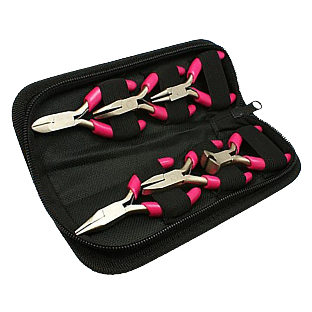 

6Pcs Beading Jewelry Making Tools Kit With 6 Styles Pliers Diy Supply