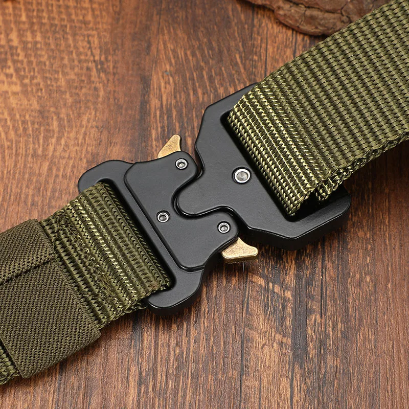 

Men's canvas military tactical belt, outdoor nylon military tactical belt