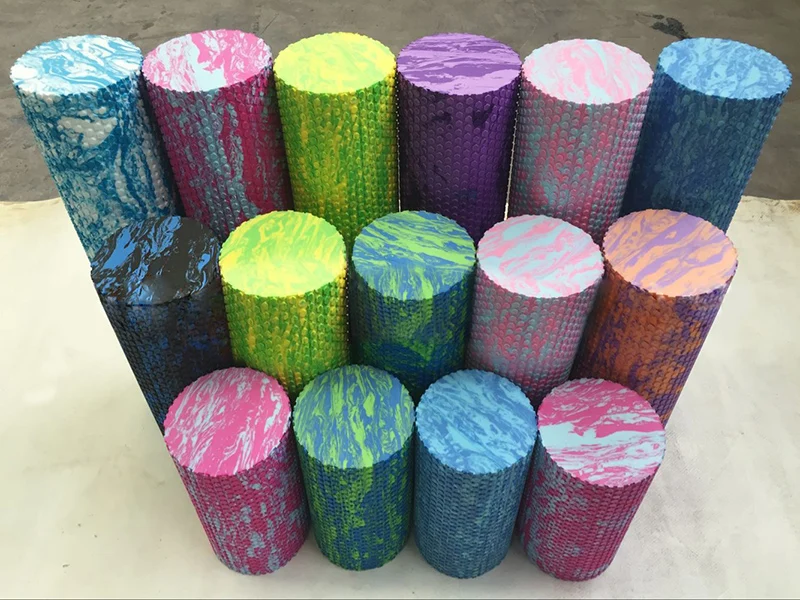 Мягкая разноцветная стойка для йоги из ЭВА радужной расцветки товары фитнеса