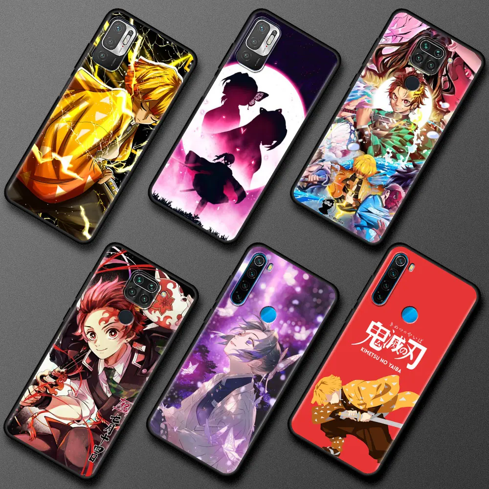 

Demon Slayer Case For Xiaomi Redmi Note 9S 9 8 10 Pro 9C 8T 9A K40 7A 7 8A 9T 6A 6 TPU Soft Black Cell Phone Cover