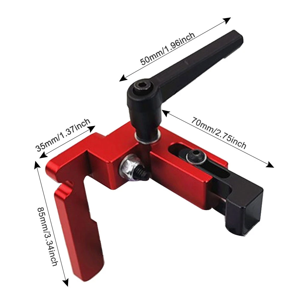 

Type-75 Miter Track Stop T-slot Stop Chute Limiter Locator Accurate Length Limit Device Woodworking Tool