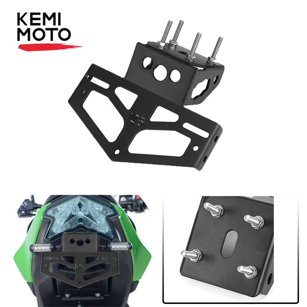 

KEMiMOTO License Plate Holder Frame For KAWASAKI Z125 Bracket Fender Eliminator Kits Z 125 2017 2018 2019 Motorcycle Accessories