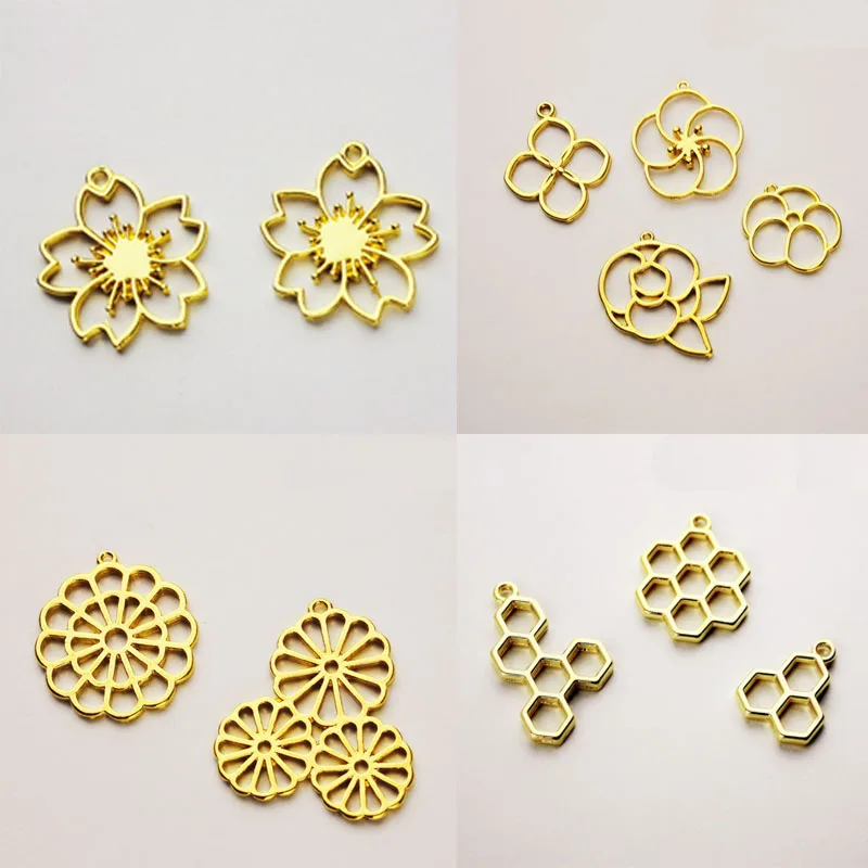 Коннектор с открытым ободком вишневого цвета рамка подвеской в стиле сакуры для