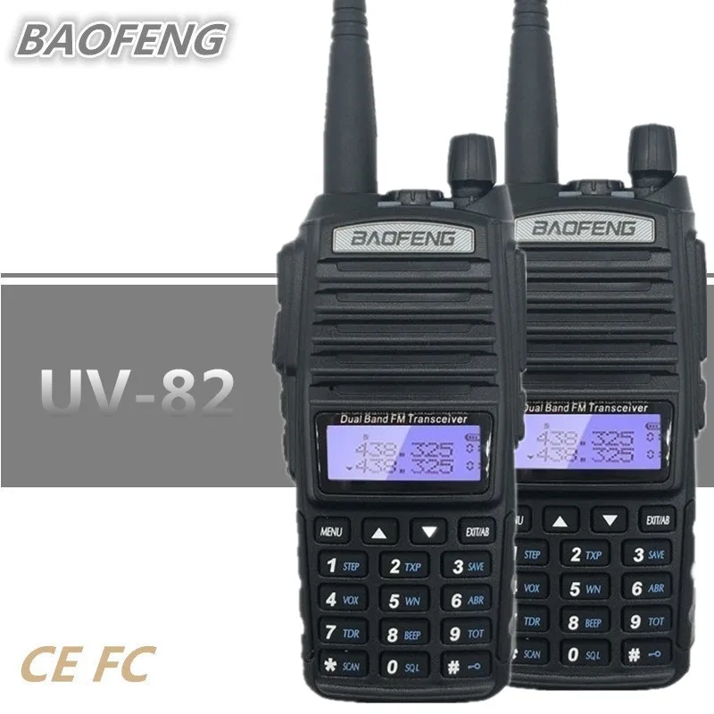 2 шт. BAOFENG PTT UV-82 рация 10 км UHF VHF CB радио коммуникатор Портативный Quad Band Ham мобильный трансивер Amador VOX