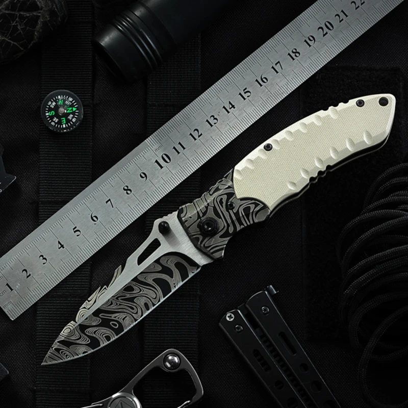 8 &quotG10 выживания бросился нож мини портативный складной кемпинг тактический