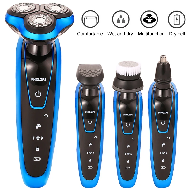 Водонепроницаемый 4D мужской электробритва влажная сухая электрическая бритва
