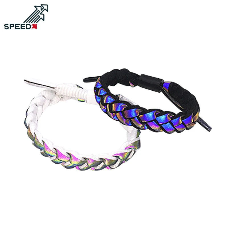 Новинка 2019 голографический отражающий браслет для пары черно-белый ювелирное