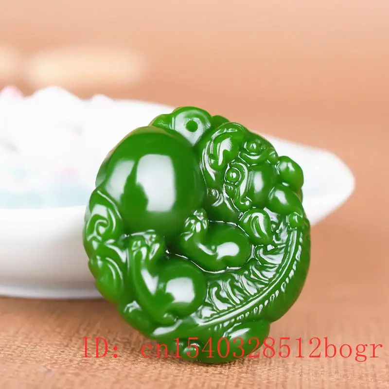 Green Jade Pixiu Pendant for Women Fashion Carved Chinese Necklace Natural Jadeite Gifts Men Jewelry Amulet Charm | Украшения и