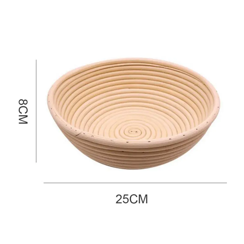 

25cm Bread Fermentation Rattan Basket Country Bread Baguette Dough Mass Proofing Tasting Proving Baskets Supplies