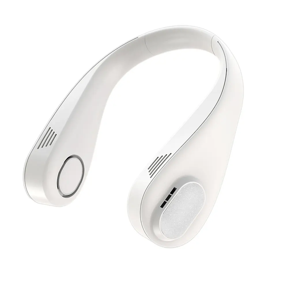 

No Leaf Hanging Neck Mini Electric Fan Quiet Outdoor Sports Electric Fan With Horizontal Fiber Design