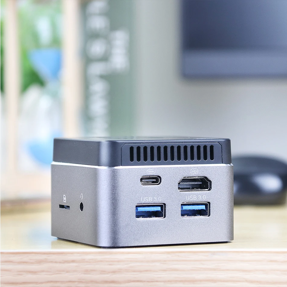 Мини ПК Intel Celeron N4100 Quad Core 8 Гб LPDDR4 128 SSD 2 4 г/5 0G Wi Fi Bluetooth HDMI2.0 4K 60Hz USB C Windows10