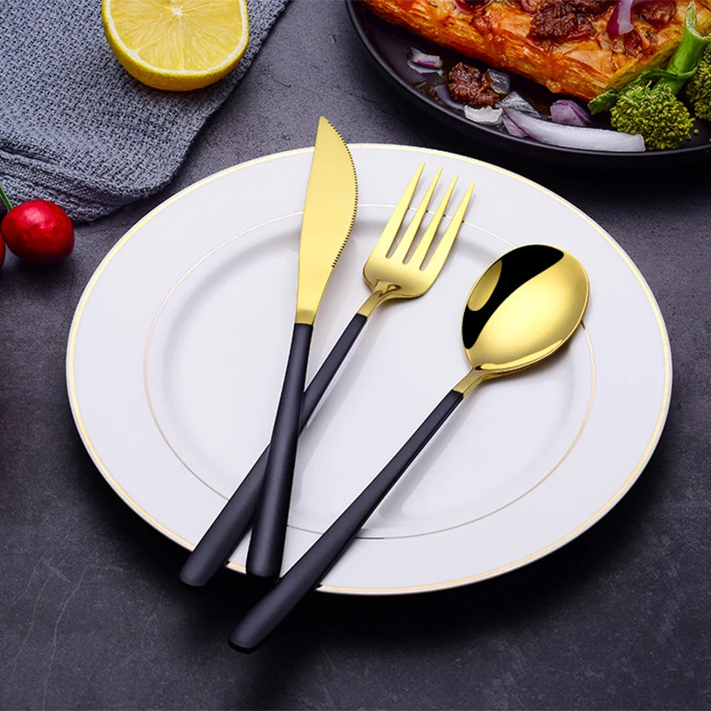 Многоразовая посуда из нержавеющей стали 304 столовые приборы для путешествий