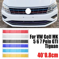 0 840cm auto front grille reflective stripe sticker line tape anti scratch for vw golf red blue yellow car exterior accessories
