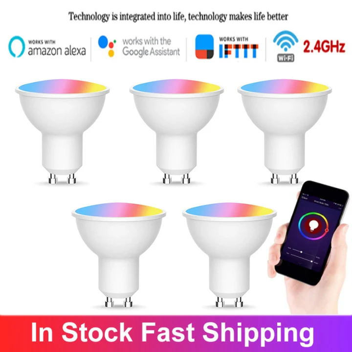 

Siri Voice Control 5W RGB Smart Light Bulb Dimmable 2835 5730 WiFi LED Lamp 85-265V Work With Alexa Google Assistant Smart Home