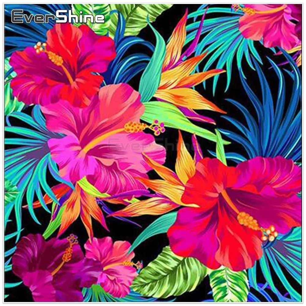 EverShine 5D Diamond Painting Full Round Flower Pictures Mosaic Rhinestones Embroidery Manual Hobby | Дом и сад