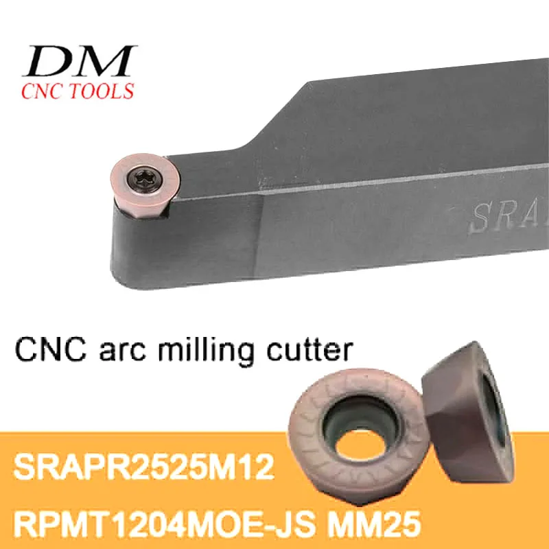 

SRAPR2525M12 25x150mm lathe external turning tool holder for RPMT1204MOE-JS machine tool blade Milling cutter