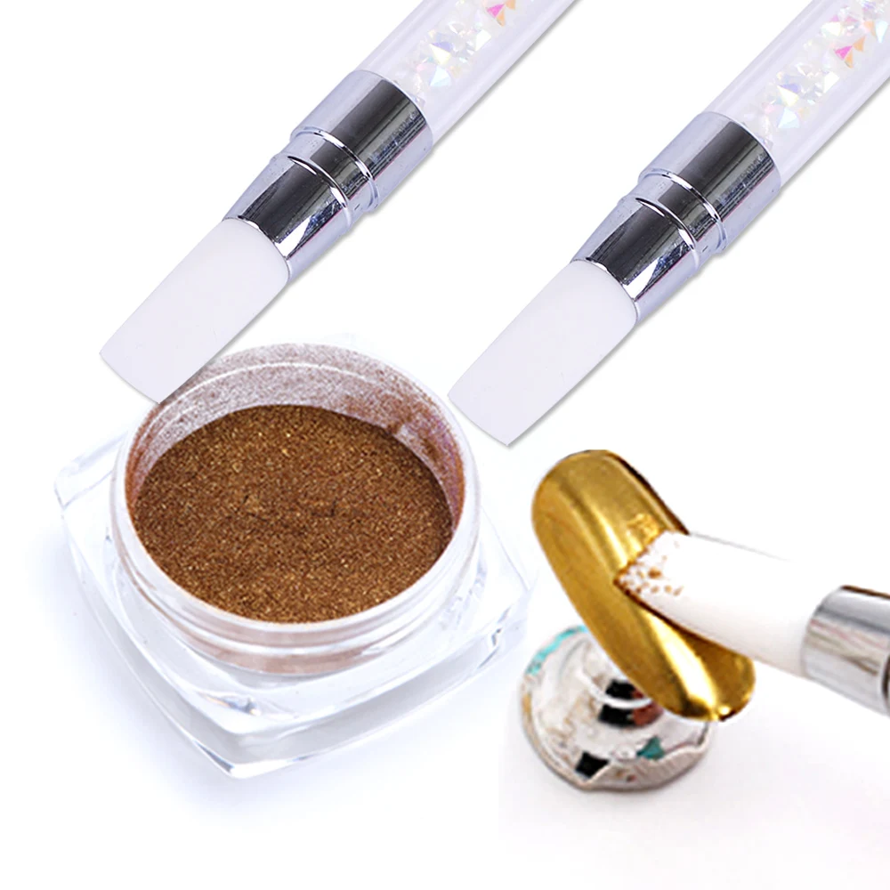 1 шт. ручка для ногтей двухсторонняя 2-сторонняя силиконовая скульптурная 3D