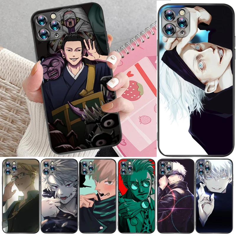 

Jujutsu Kaisen Yuji Itadori Sukuna Satoru Gojo Fushiguro Megumi Phone Case For iPhone X XR XS MAX Soft TPU Back Cover Cases