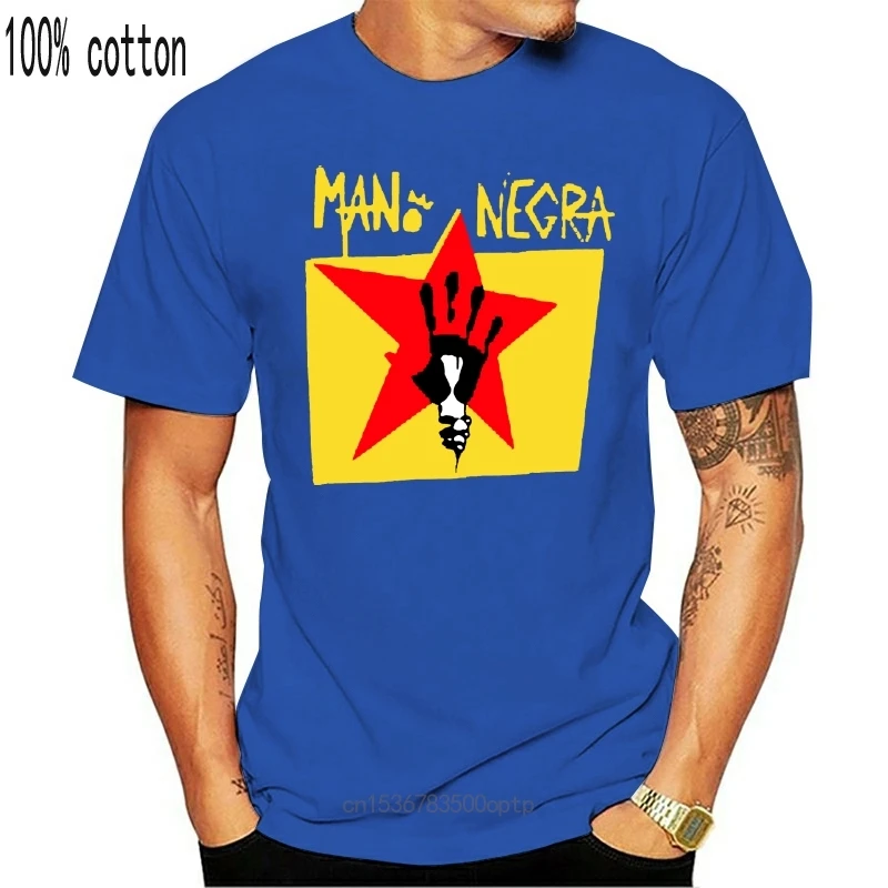 

New 2021 Mano Negra Manu Chao Rock Band Men's Black T-Shirt Size S M L XL 2XL High Quality Top Tee T Shirt