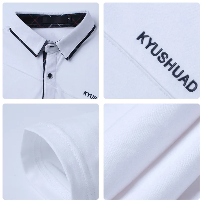 

5XL Polo Shirt Collar Men Plus Size 3XL 4XL Autumn Button Brand Men Polo Shirt Long Sleeve Casual Male Shirt Dress Polo Shirts