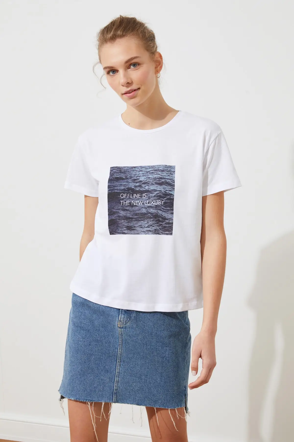 Белая футболка с принтом|Футболки| |