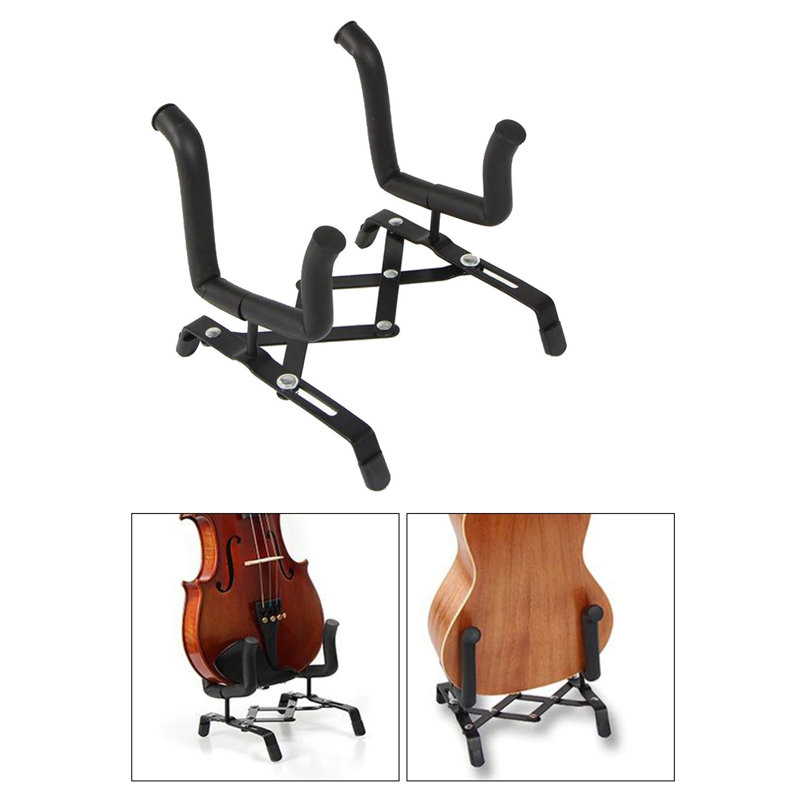 

Adjustable Ukulele Stand Folding Stand Violin Holder Retractable Universal for Violin Ukulele Shelf Pad Foam Protect