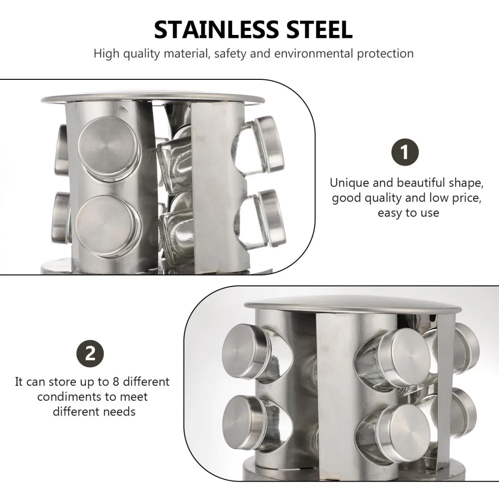 

1 Set Creative Kitchen Seasoning Jar with Stainless Steel Lid Barbecue Bottle