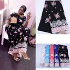 Кружевная ткань из хлопка в африканском стиле с вышивкой, гипюровая кружевная ткань высокого качества, нигерийская кружевная ткань для свадебного платья A1673