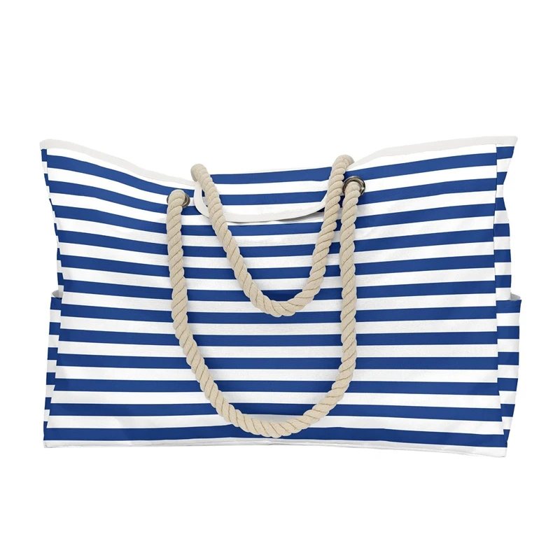 

Extra Large Beach Tote Bag Rope Handles Stroage Shoulder Bag Handbag Tote For Travel Gym Swim Beach Holiday