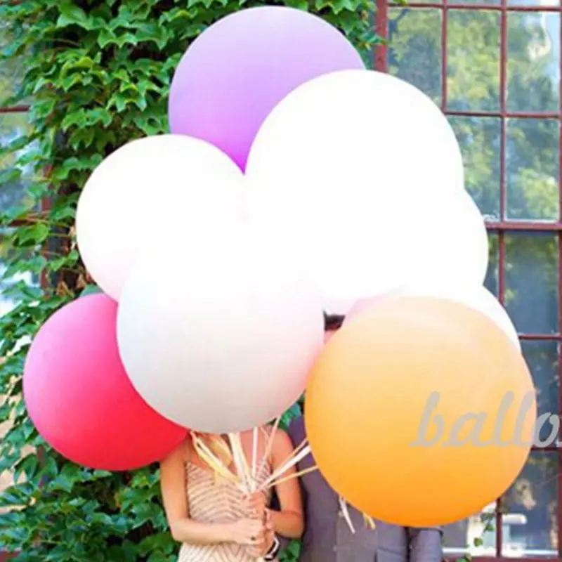 

32CD 10pcs 36 Inch Giant Balloon Round Inflable Latex Jumbo Thick Balloons Wedding Party Decoration