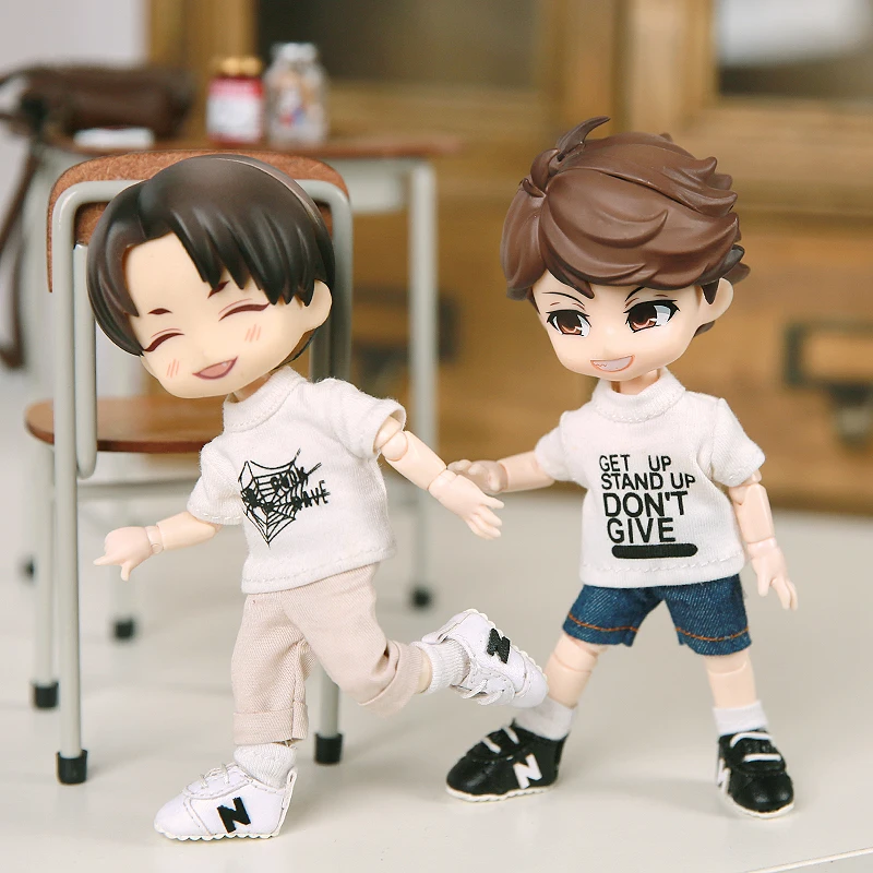 1 шт. Obitsu11 OB11 груз 1/12 BJD Одежда для куклы Футболка белая Милая аксессуары Мини