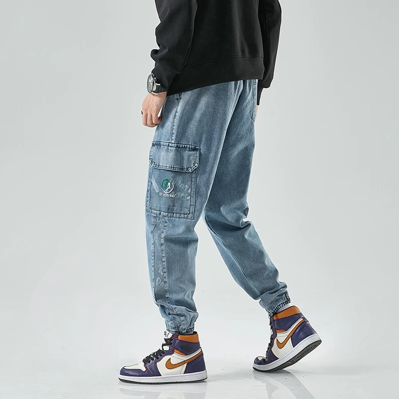 

2020 Autumn Winter New Men's Stretch-fit Jeans Business Casual Classic Style Fashion Denim Trousers Male Black Blue Pants