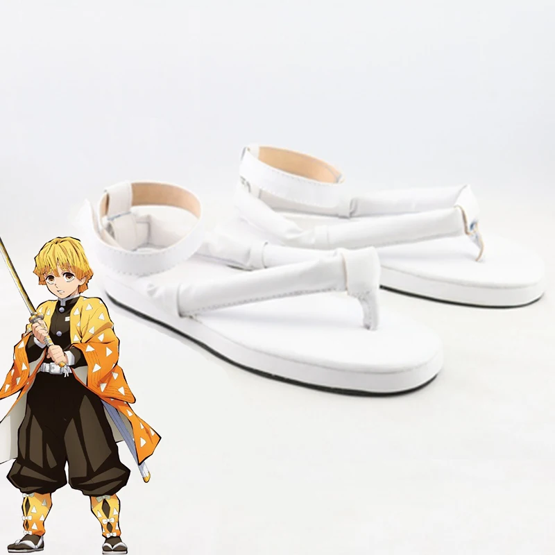 

Anime Comic Demon Slayer Kimetsu no Yaiba Cosplay Shoes Agatsuma Zenitsu Cosplay Shoes Men Samurai Shoes Daily Leisure Shoes