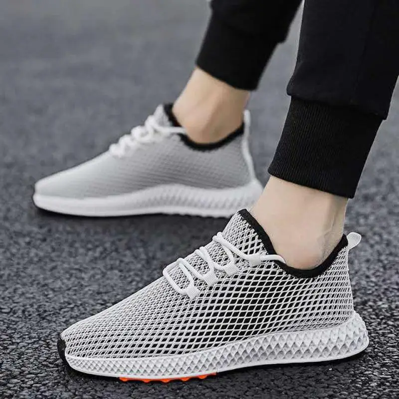 Мужская сетчатая обувь на плоской подошве дышащая повседневная лето весну осень
