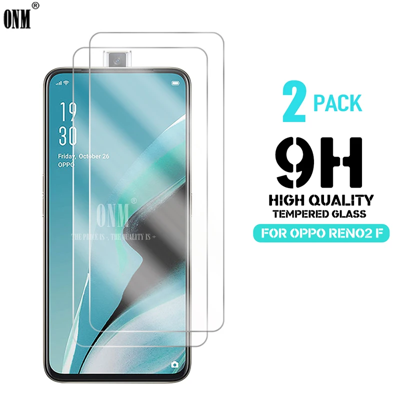 2 шт. закаленное стекло Reno2 F для Oppo Reno защита экрана 2.5D 9H 6 5 &quotзащитная