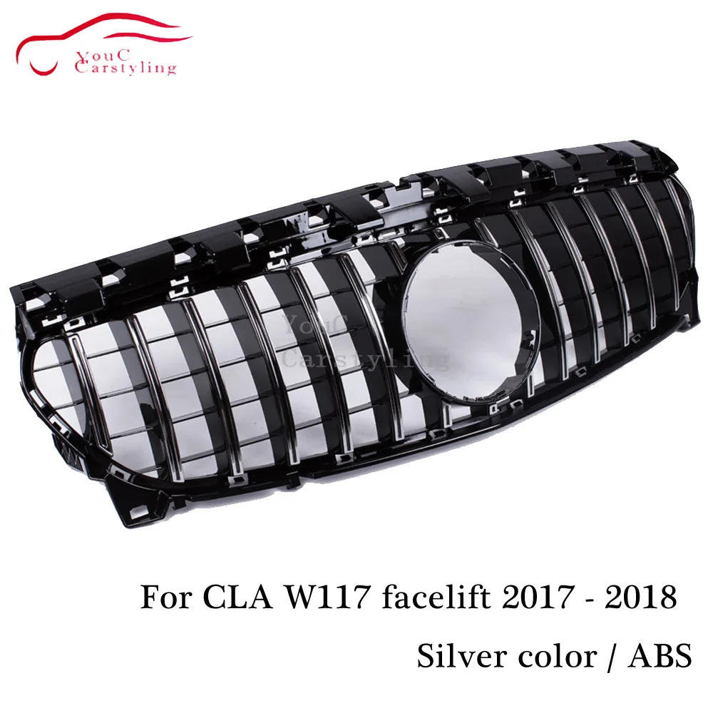 W117 GT R Решетка переднего бампера GTR грили для Mercedes CLA класс C117 X117 CLA180 CLA200 CLA250 CLA45 AMG гриль