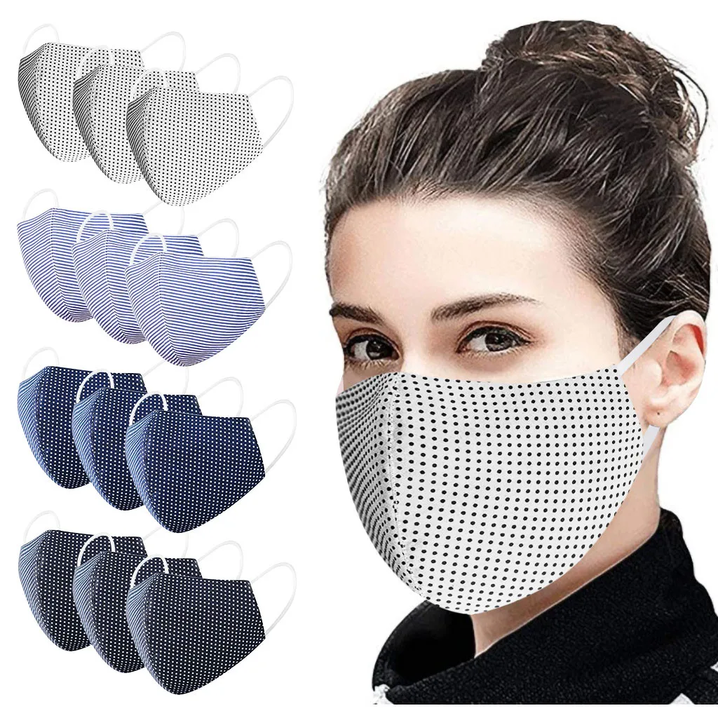 Маска для улицы Pm2.5 3 шт. моющаяся многоразовая маска лица Защитная с принтом рта
