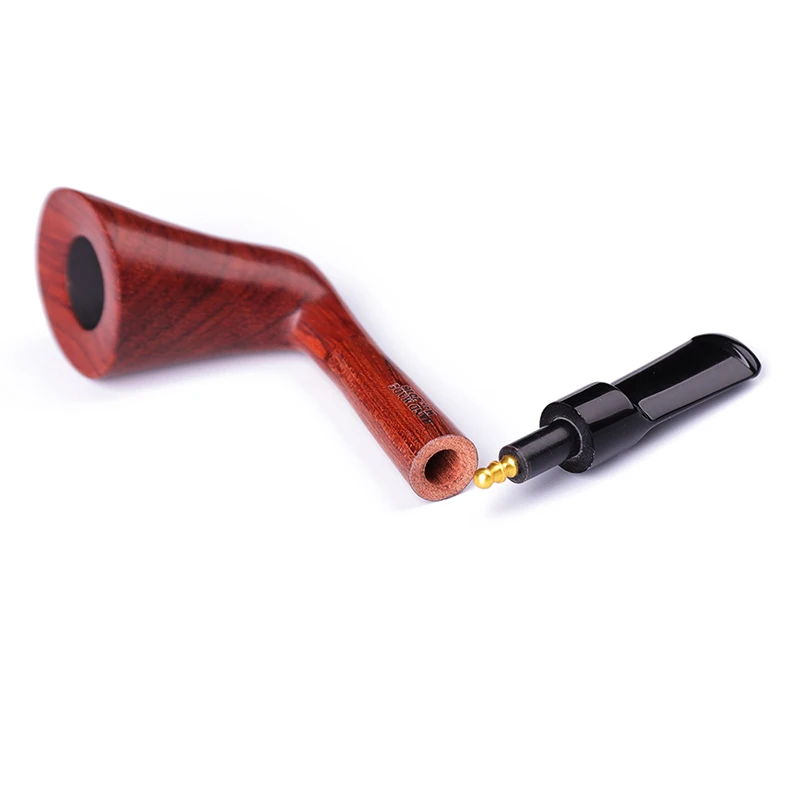 

MUXIANG 10 Tools Kit kevazingo wood Pipe Straight Short Stem Pipe Long Shank churchwarden Pipe with 3mm Filter Sale ad0049