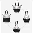 Светящаяся сумка, Женская Геометрическая Сумка, повседневная женская матовая Складная Сумка-тоут, женская сумка через плечо со стразами для женщин 2020