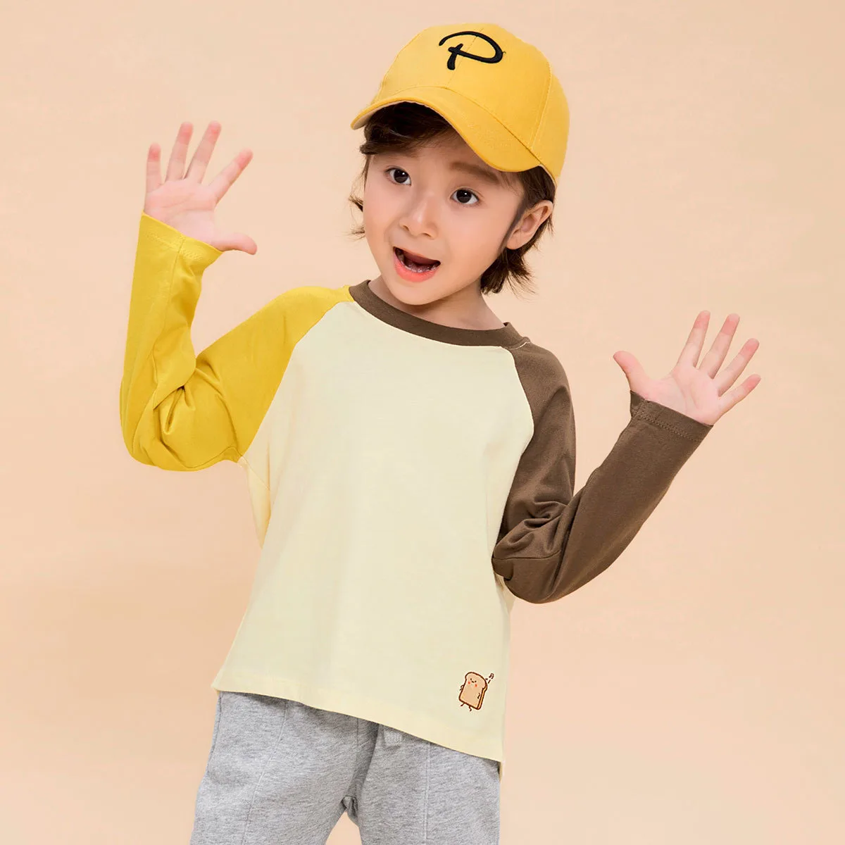 

Junior Boys Patchwork Long Sleeve Tshirt O neck Cotton Raglan Tops for Kids 2-7 Years Old Children Autumn Fashion Tees