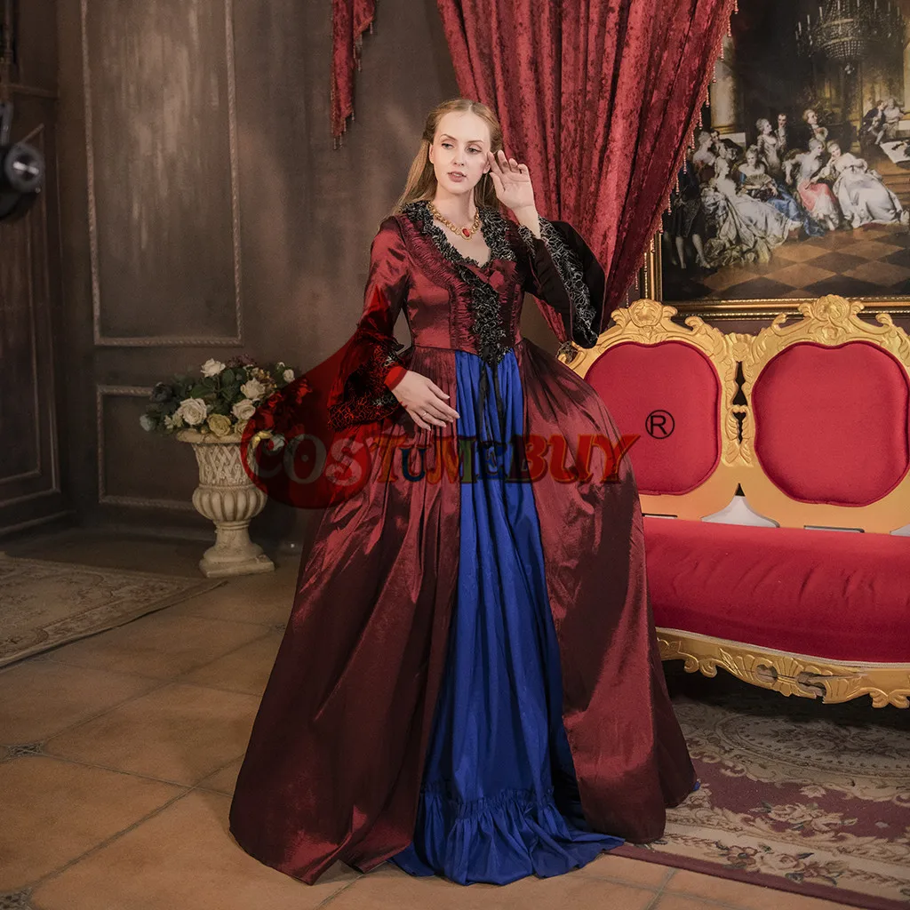 Costumebuy викторианская Мария Антуанетта рококо бальное платье 18 век Антуанетта барокко Маскарад женское платье королевы на заказ