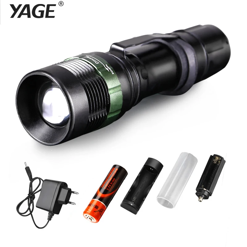 YAGE YG-338C 2000LM Алюминиевый Водонепроницаемый зум CREE светодиодный светильник фонарь светильник для 18650 перезаряжаемая батарея внутри или AAA