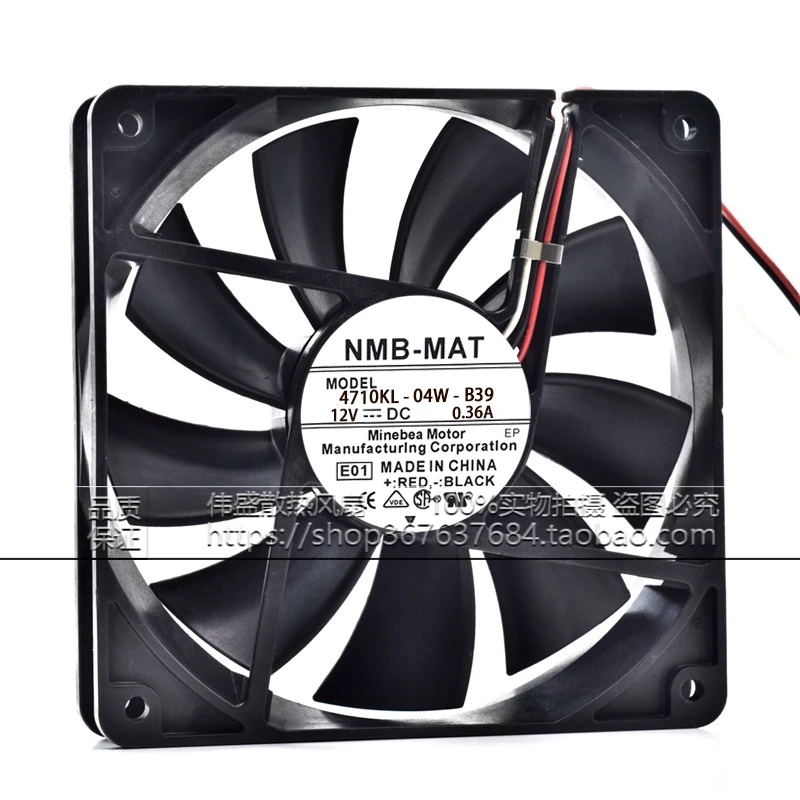 Новый оригинальный 4710KL-04W-B39/B30 12 В 0.36A 12 см 12025 2 3-проводной Вентилятор охлаждения шасси