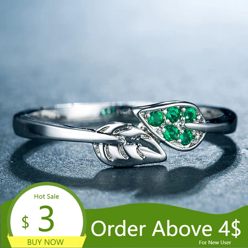 Visisap простые чисто листья Кольца для женщин офисные вечерние подарки Щепка