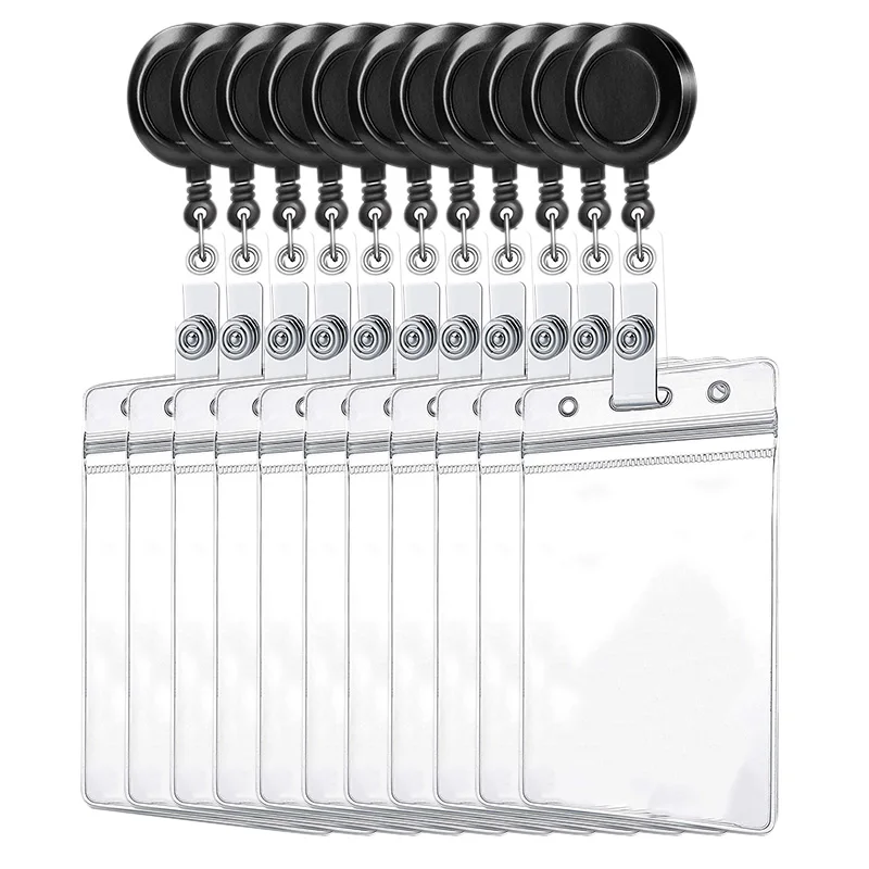 10 выдвижной держатель для карт + двухсторонний вертикальный Прозрачный