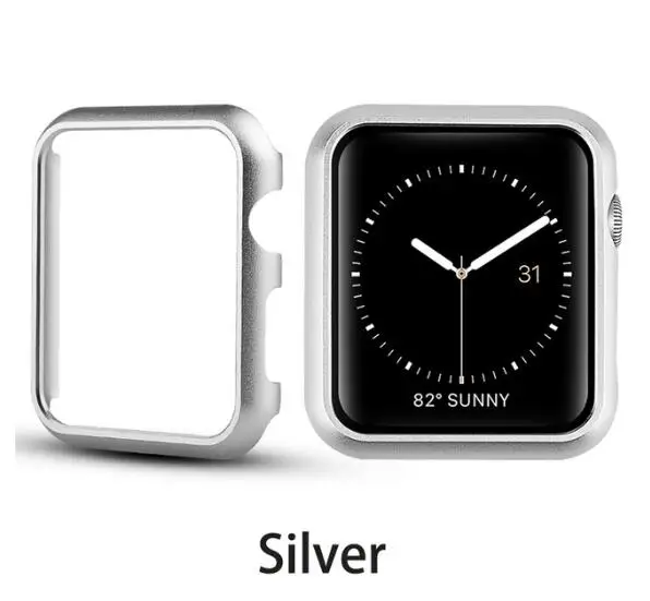 Silver Egeedigi металлическая рамка защитный чехол для Apple Watch 5 4 3 2 1 серия бампер алюминиевый сплав чехол для 38 мм 40 мм 42 мм 44 мм оболочка - Цвет: Silver