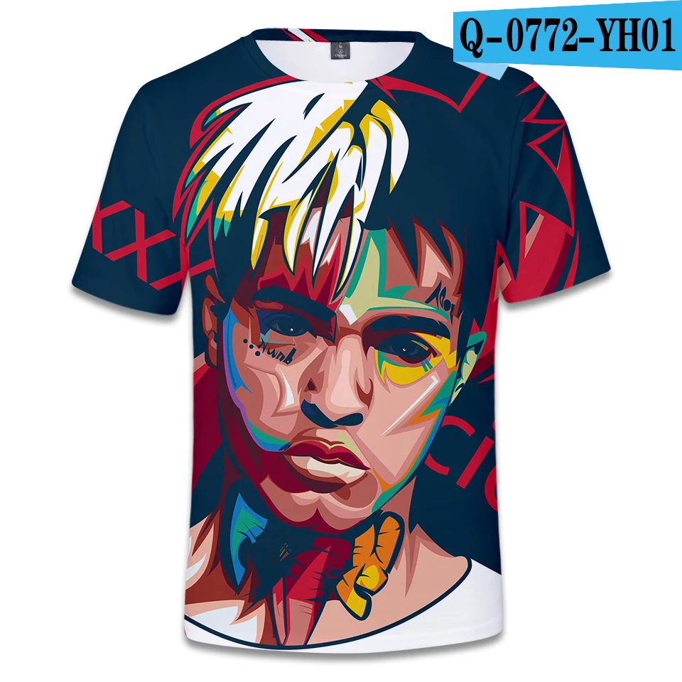 3D-3 Xxxtentacion 3D t shirt Men women Fashion Hip Hop Style Casual 3D Print Short Sleeve Men's t shirt Raper Xxxtentacion Tees Top - Цвет: 3D-3